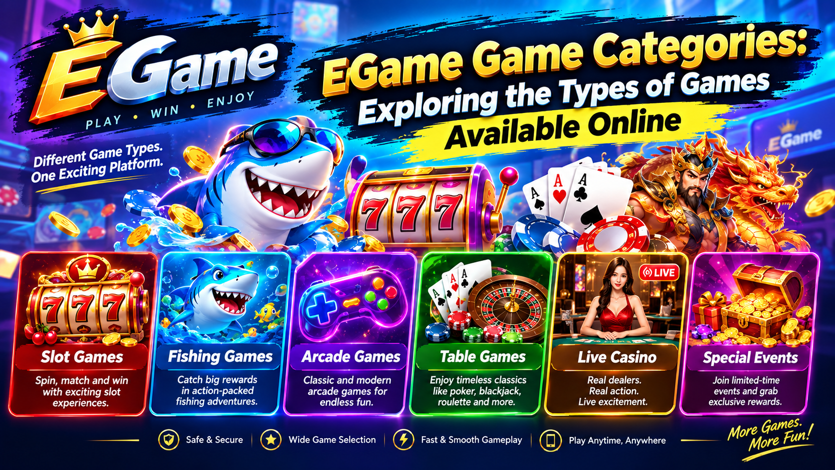 EGame Game Categories: Explore Different Online Games